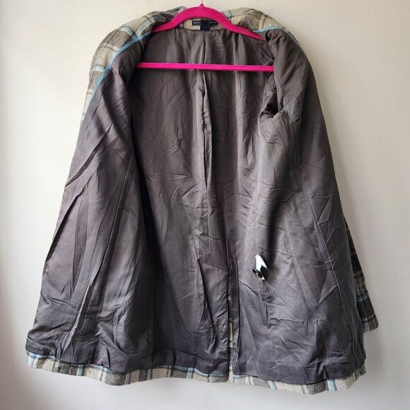 GAP Women's Wool Toggle Pea Coat | Size XS | Plaid, Lined, Flaps, Retro, Unique - Picture 8 of 12